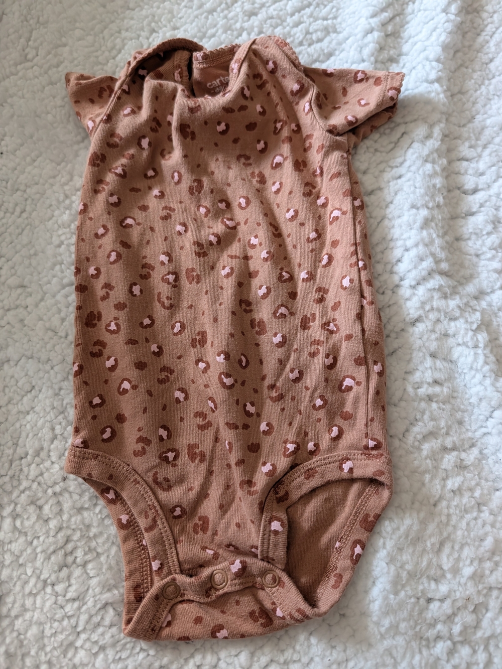 Carter's Mauve Pink Leopard-Print Baby Bodysuit